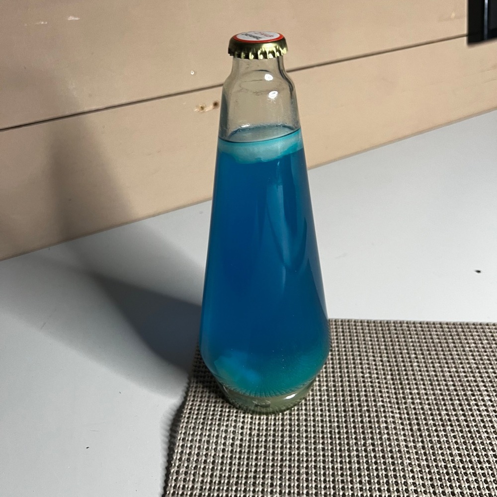 Lava Lite Replacement Globe Blue Liquid White Wax 9.5 Inch Motion Lamp Bottle
